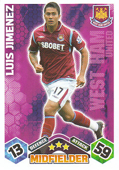 Luis Jimenez West Ham United 2009/10 Topps Match Attax #319